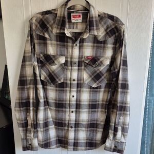 Wrangler Lt Weight Cotton Blend Flannel Shirt